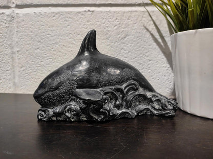 Wolf Original Soapstone Killer whale Figurine