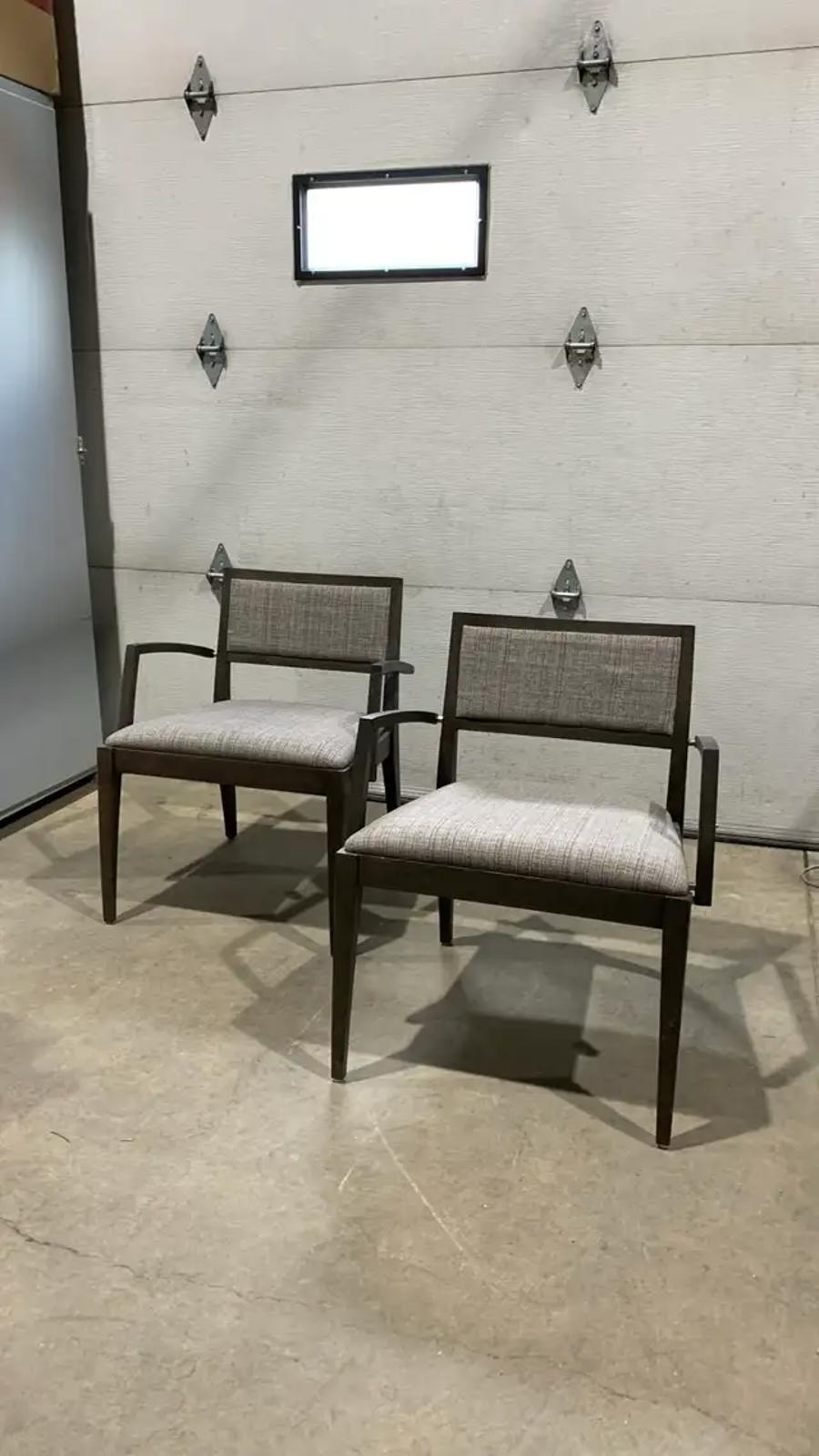 Modern Dark Brown set of 2 of Chairs
