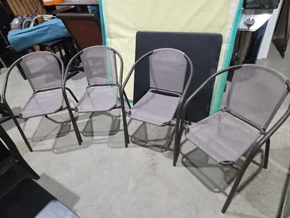 Metal/Mesh Patio Chairs - 4 Available