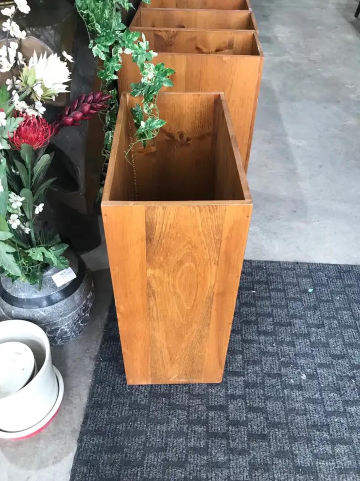 Tall Wooden Planters 24 X 12 X 17 - 6 available