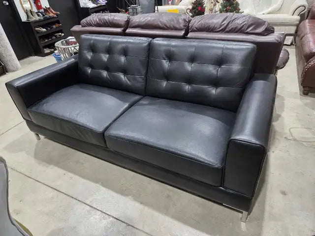 Black  Faux Leather Gel Sofa