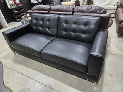 Black  Faux Leather Gel Sofa