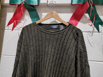 Vintage US Polo Assn Cardigan Knit Sweater Gray 100% Cotton XL