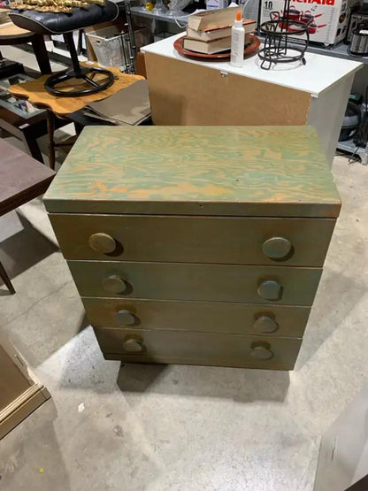 Green 5 Drawer Dresser