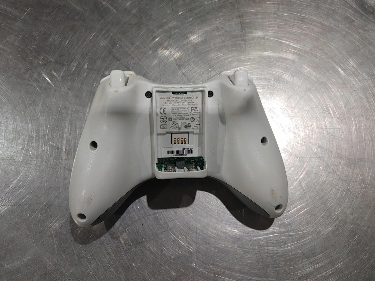 Manette Microsoft Xbox 360 blanche testée et fonctionnelle - État correct