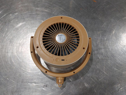 Excellent Condition USB Desktop Fan Model Q8 Brown/White w/ PSU Tested Working