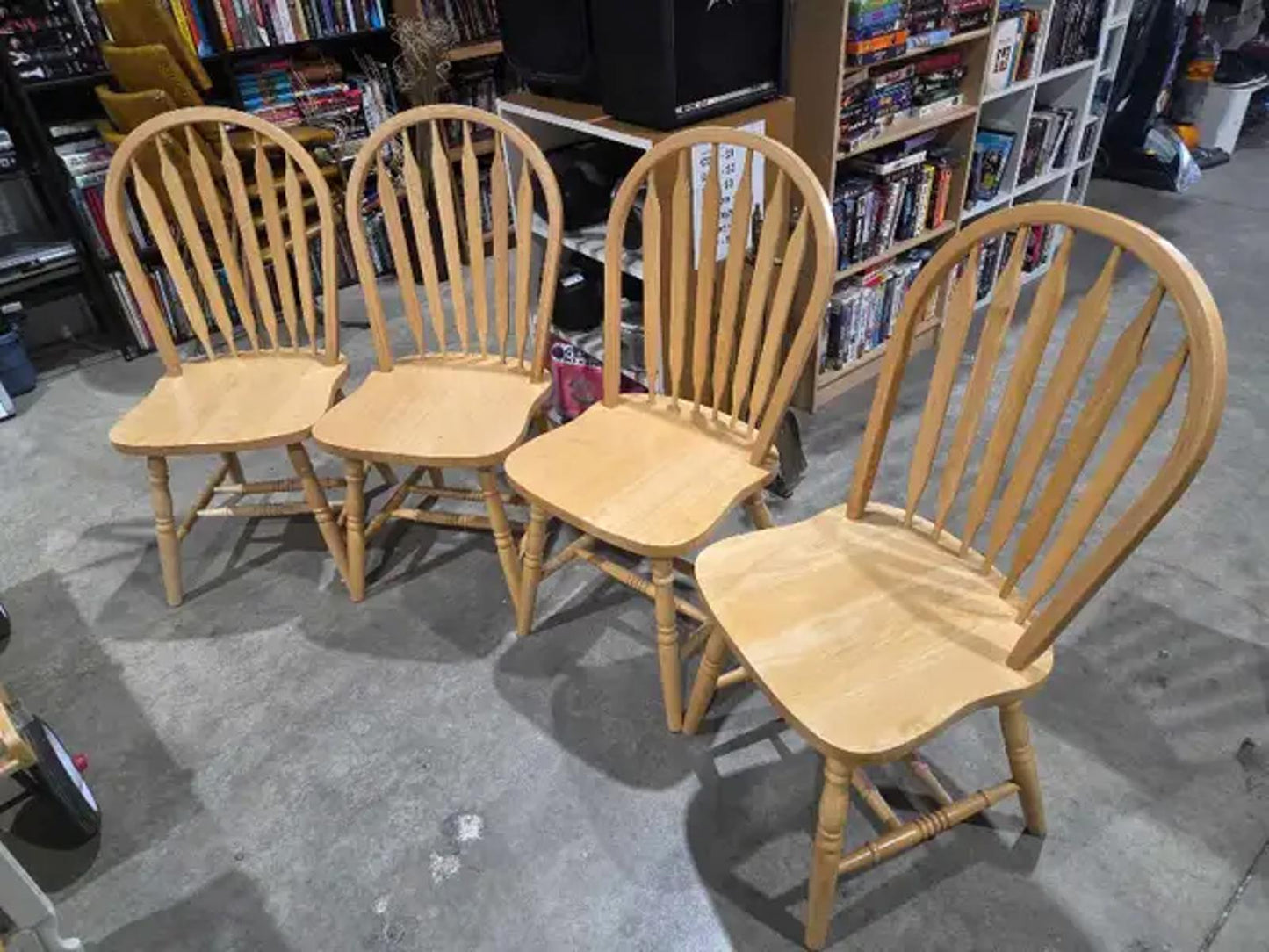 Wooden Dining Chairs - 4 Available