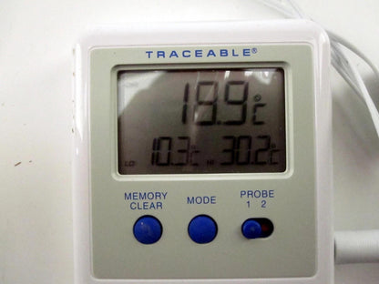 Traceable VWR Control Company Digital Glycol Bottle Fridge Freezer Thermometer