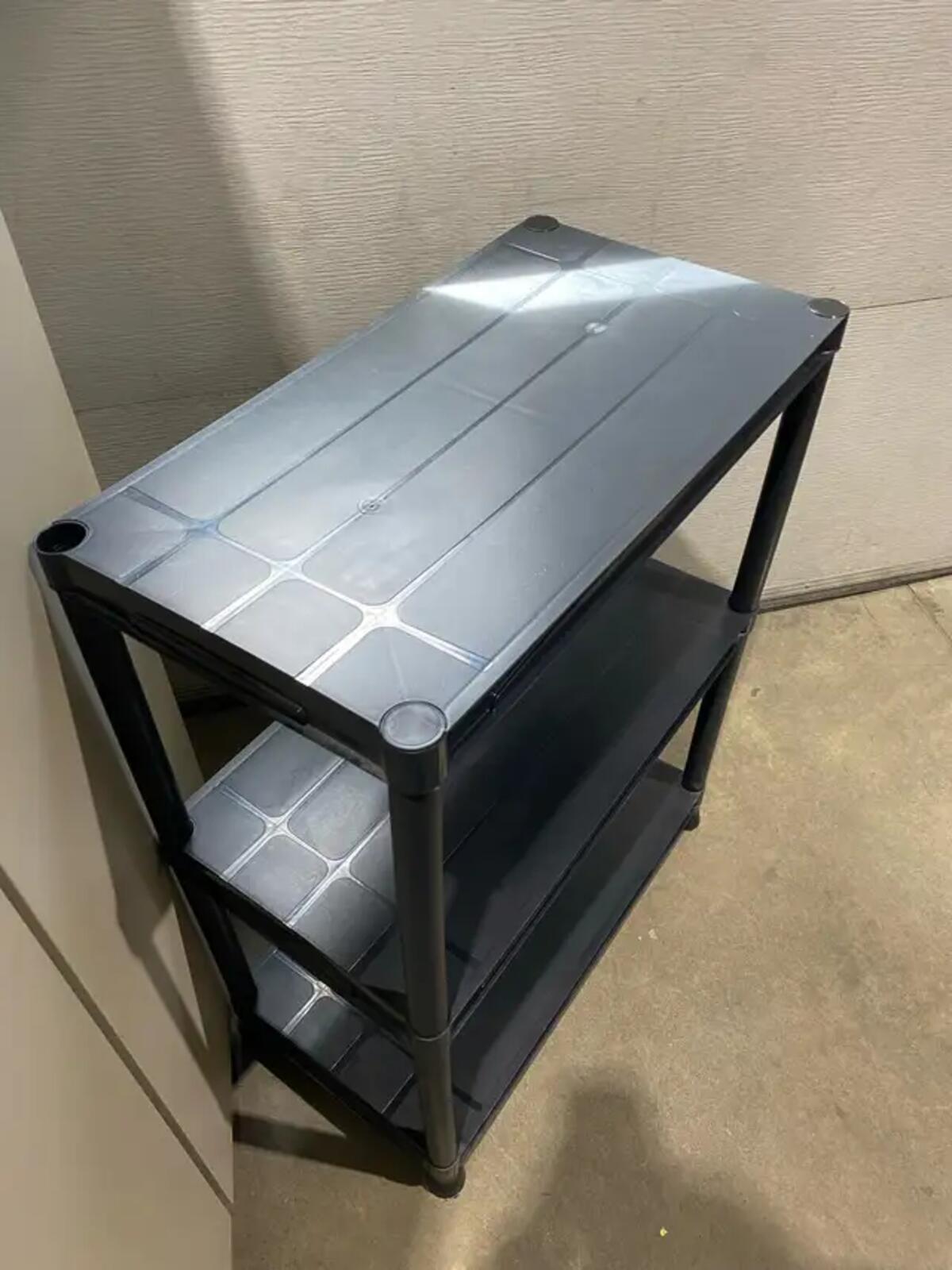 3 Tier Black Storage Shelf