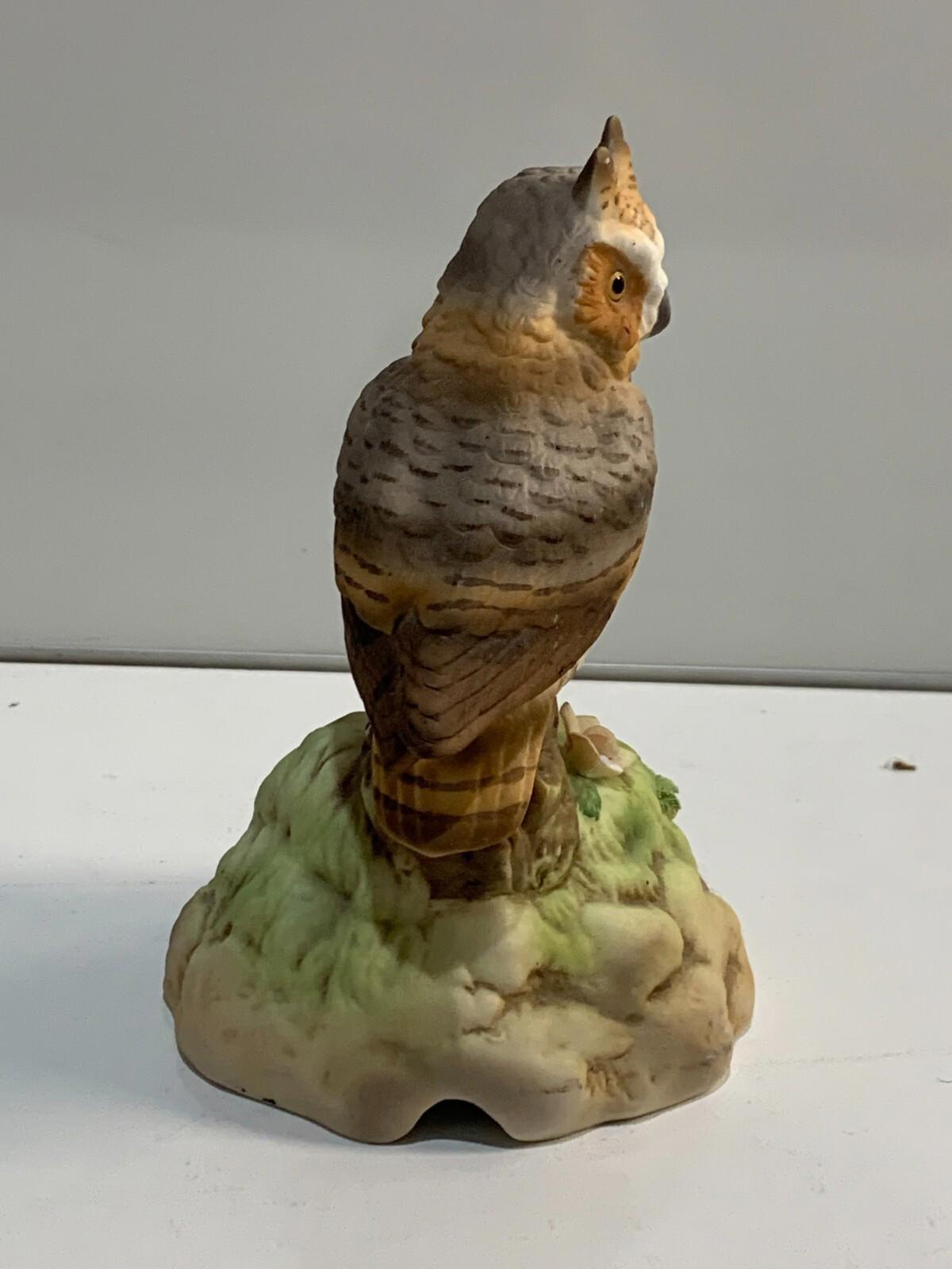 Boîte à musique vintage avec hibou, « Lever et coucher du soleil », par la San Francisco Music Box Company, en état de marche