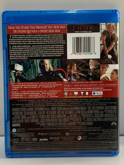 Lot of 2 Blu-Ray THOR &  Thor: The Dark World