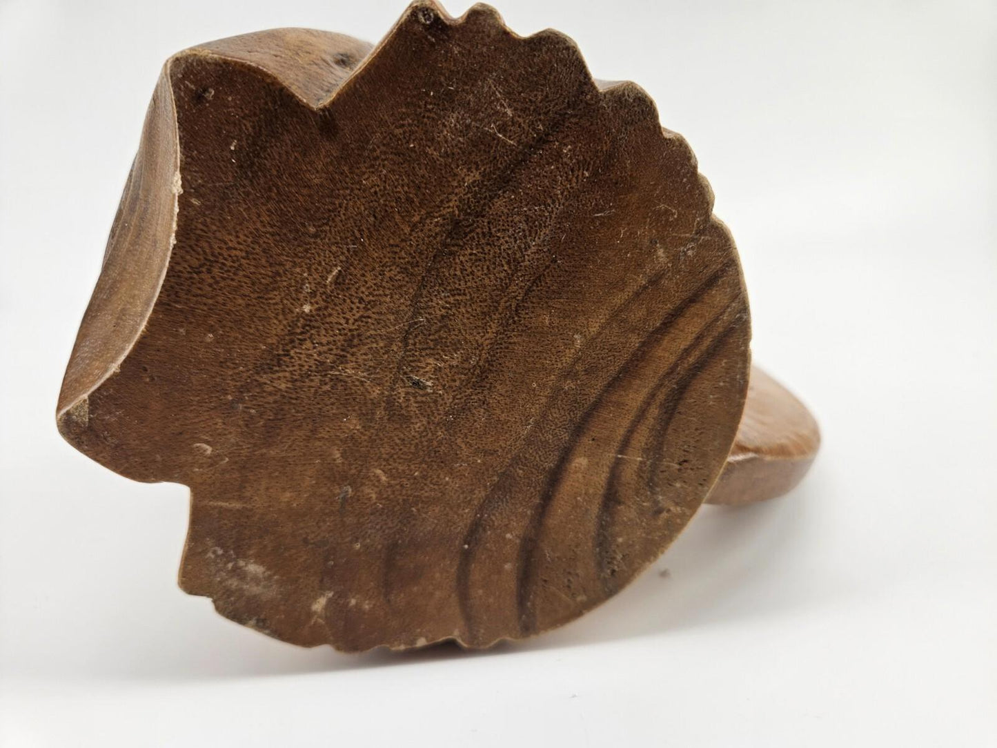 Tiki Hand Carved Wood Tankard Stein 8"