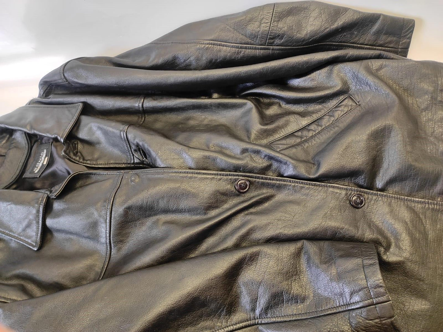 Sonic Men's Bomber Leather Jacket- L