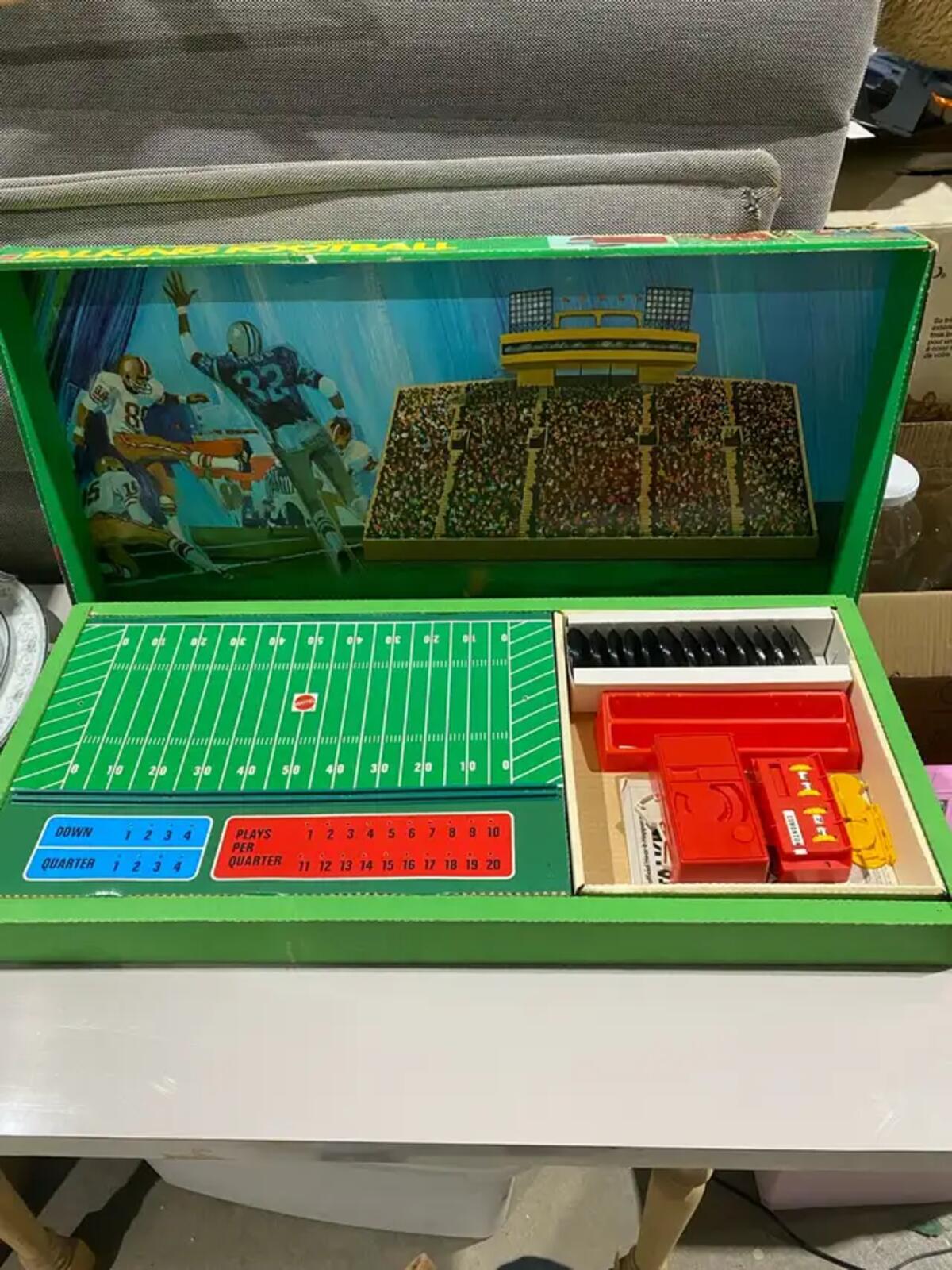Vintage 1971 Mattel Talking Football board game