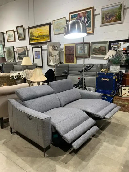 Grey Power Reclining Sofa