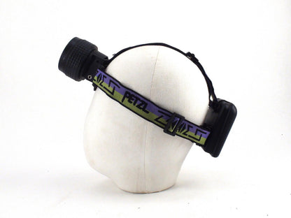 Vintage Petzl Headlamp, Purple & Green, No Battery - Good Condition, Untested