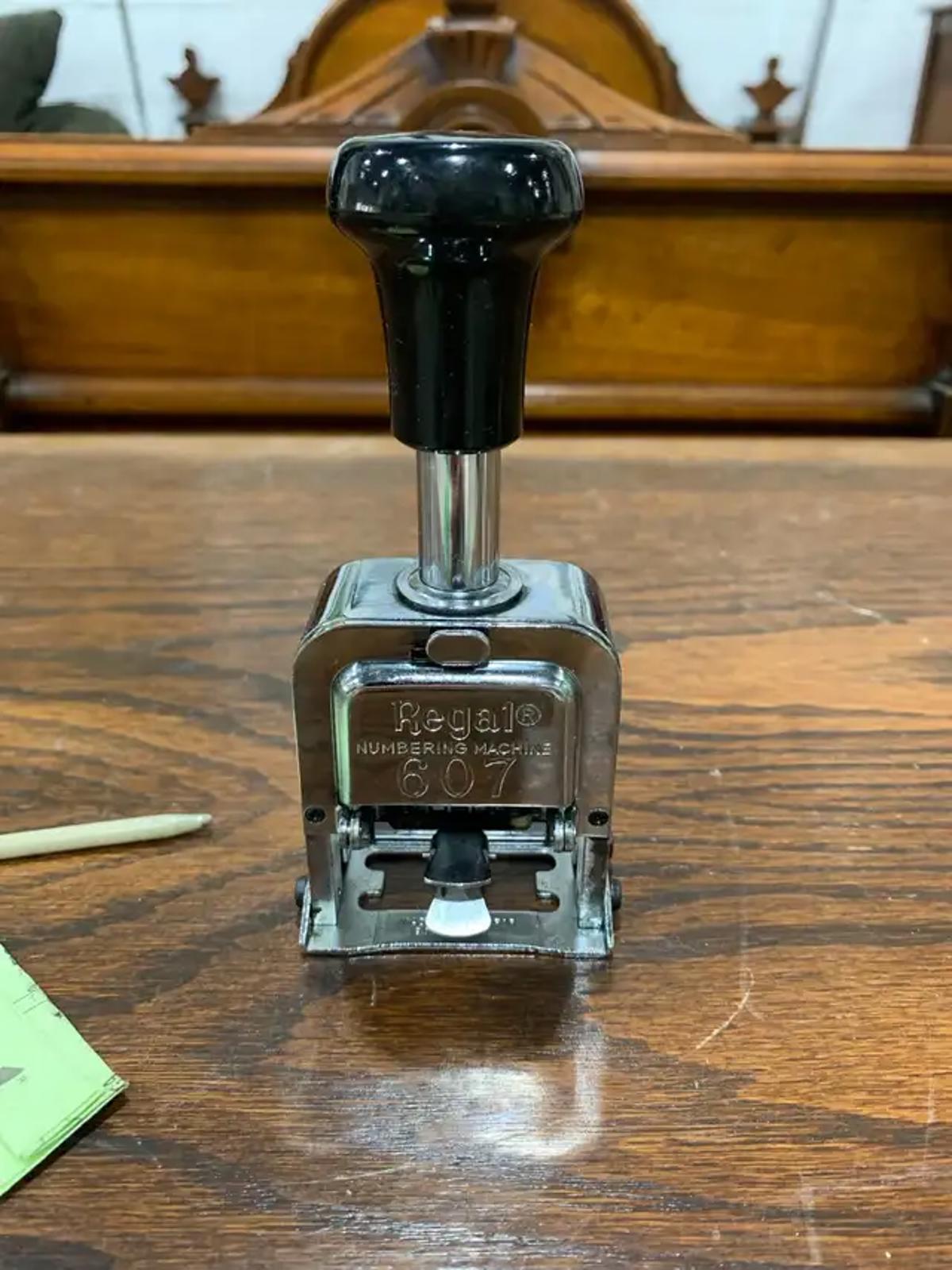 Regal 607 number stamp
