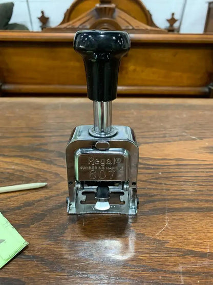 Regal 607 number stamp