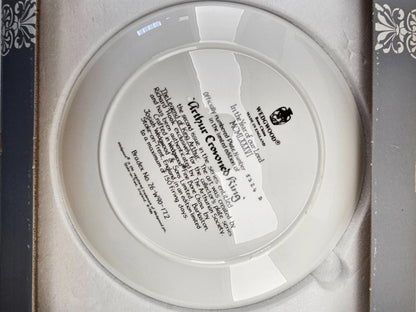 1986 Wedgwood Bone China Arthur Crowned King Authentic Plate