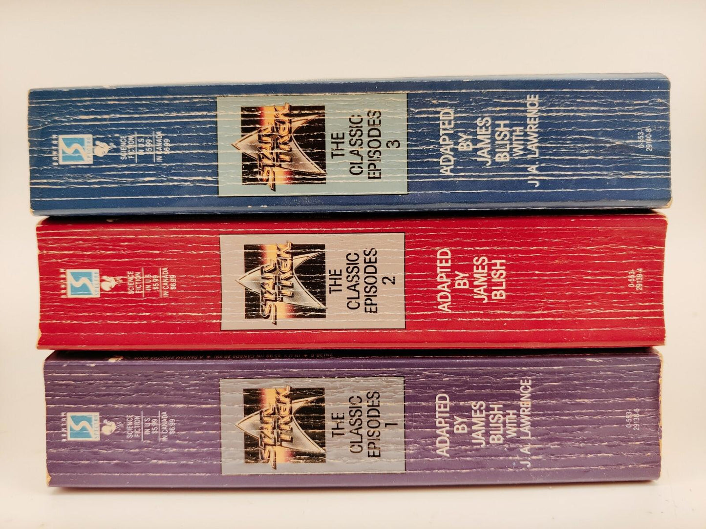 Star Trek The Classic Episodes Books 25th Anniversary Edition 1991 Lot of Three