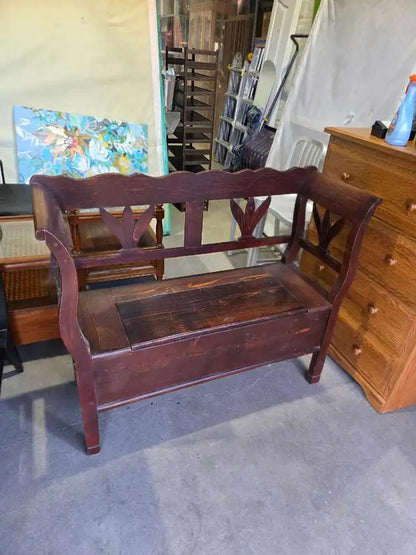 Unique Wooden Storage Bench