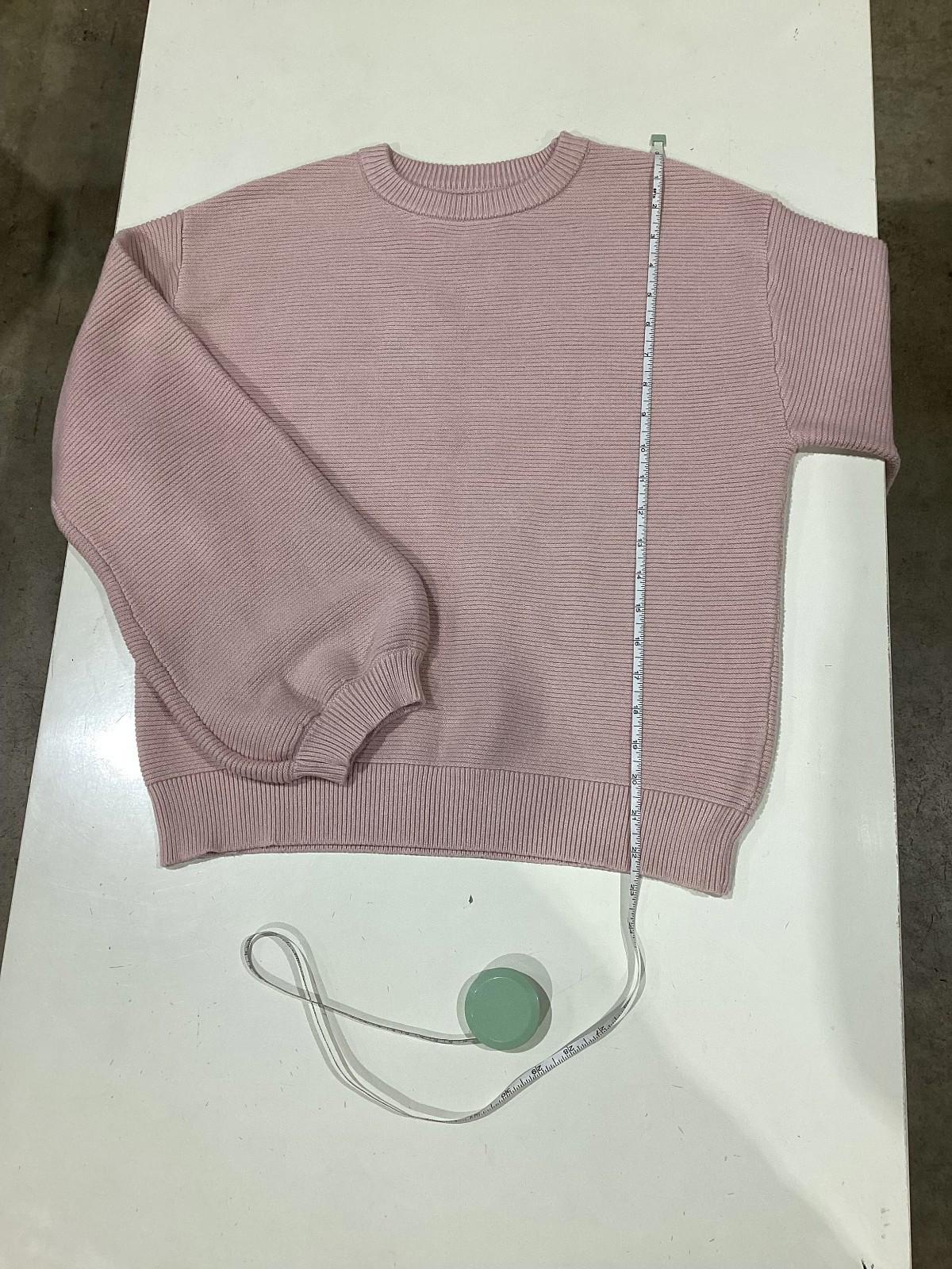 Light Pink Pullover Sweater For Women