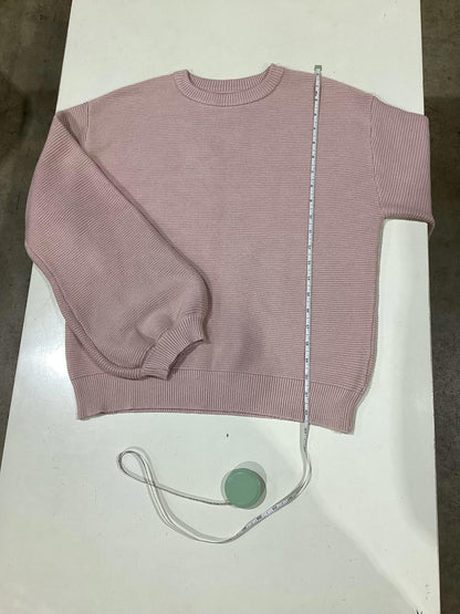 Light Pink Pullover Sweater For Women