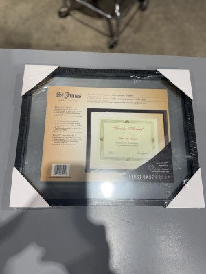 St. James Certificate Frame - 2 Available