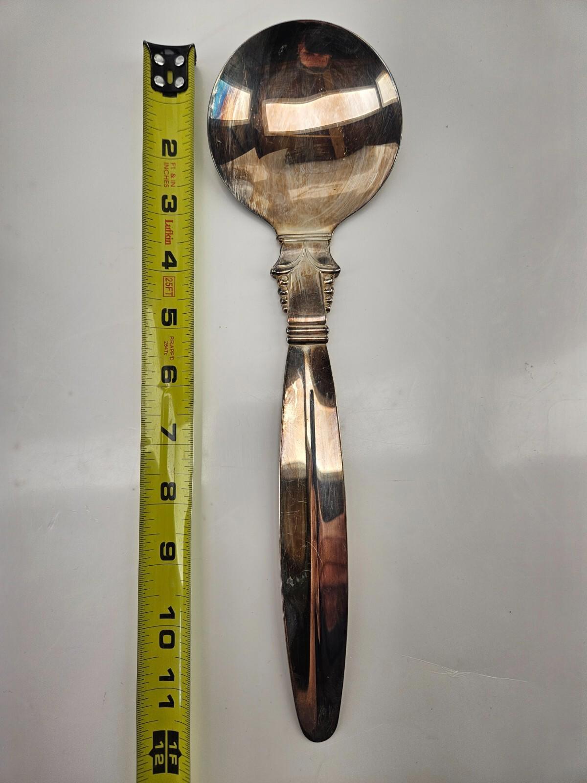 Vintage Viking Plate E.P Brass Casserole Serving Spoon 12"