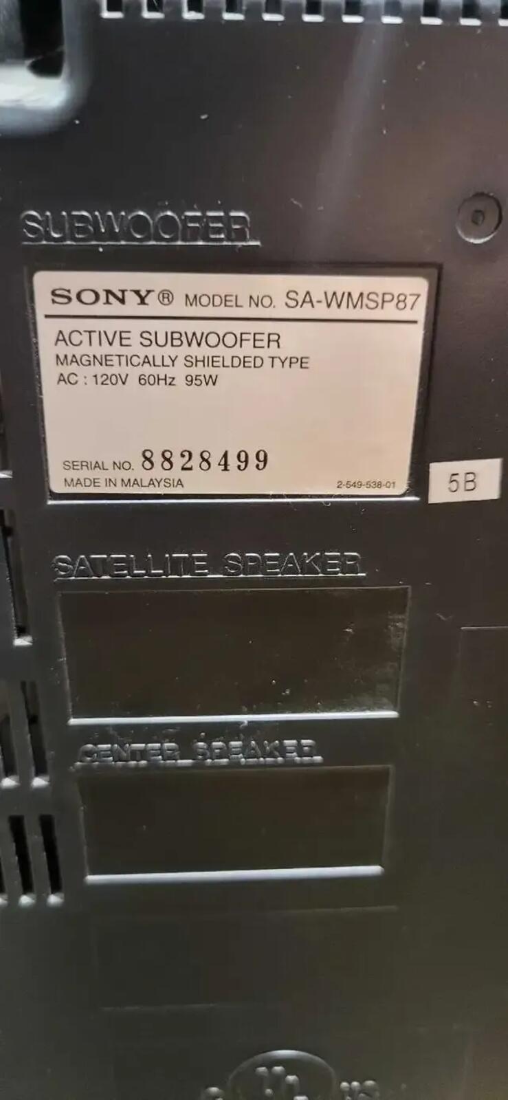 Sony Digital Audio/Video Control Center and Subwoofer