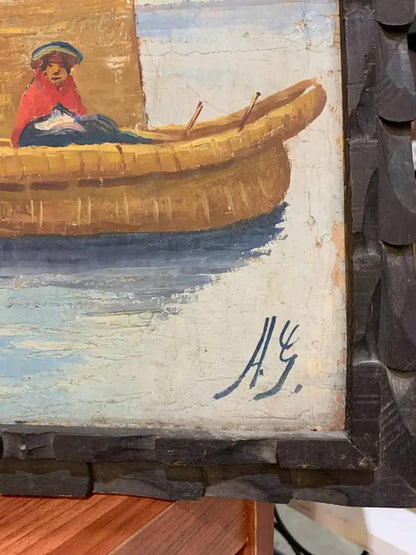 Peruvian Sailing Man Painting