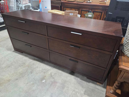 Crate&Barrel Asher 6-Drawer Dresser - Dark Brown