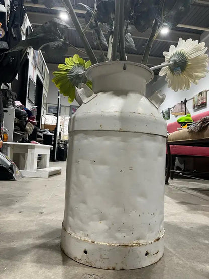Milk Can with Sunflowers
