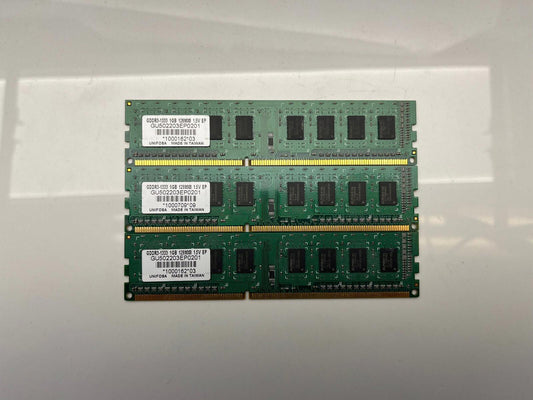 Unifosa 3GB (3x1GB) DDR3 1333 RAM Kit GU502203EP0201