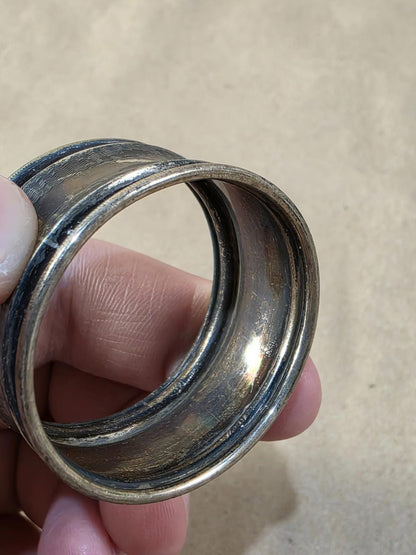 Antique STERLING Silverplated NAPKIN RING Unsigned