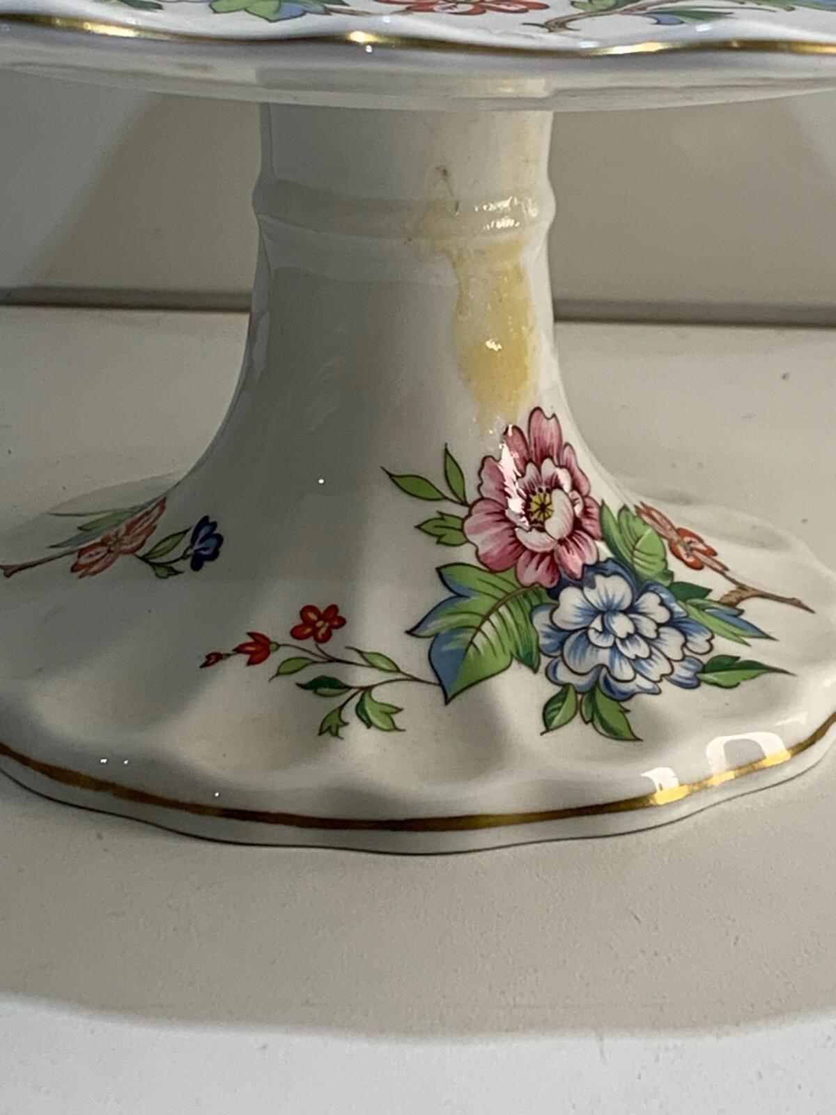 Crown Staffordshire Cake Stand Pagoda Pattern