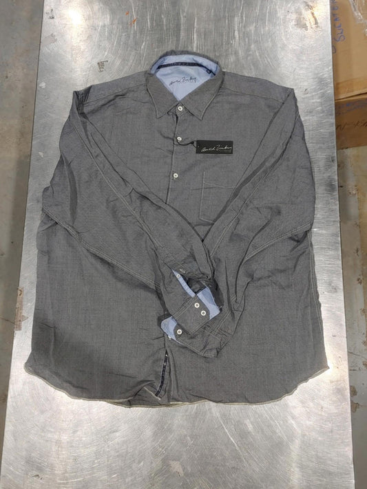 Brand New Arnold Zimberg Men's ZMF7 Button Shirt Grey/Blue Size XXL