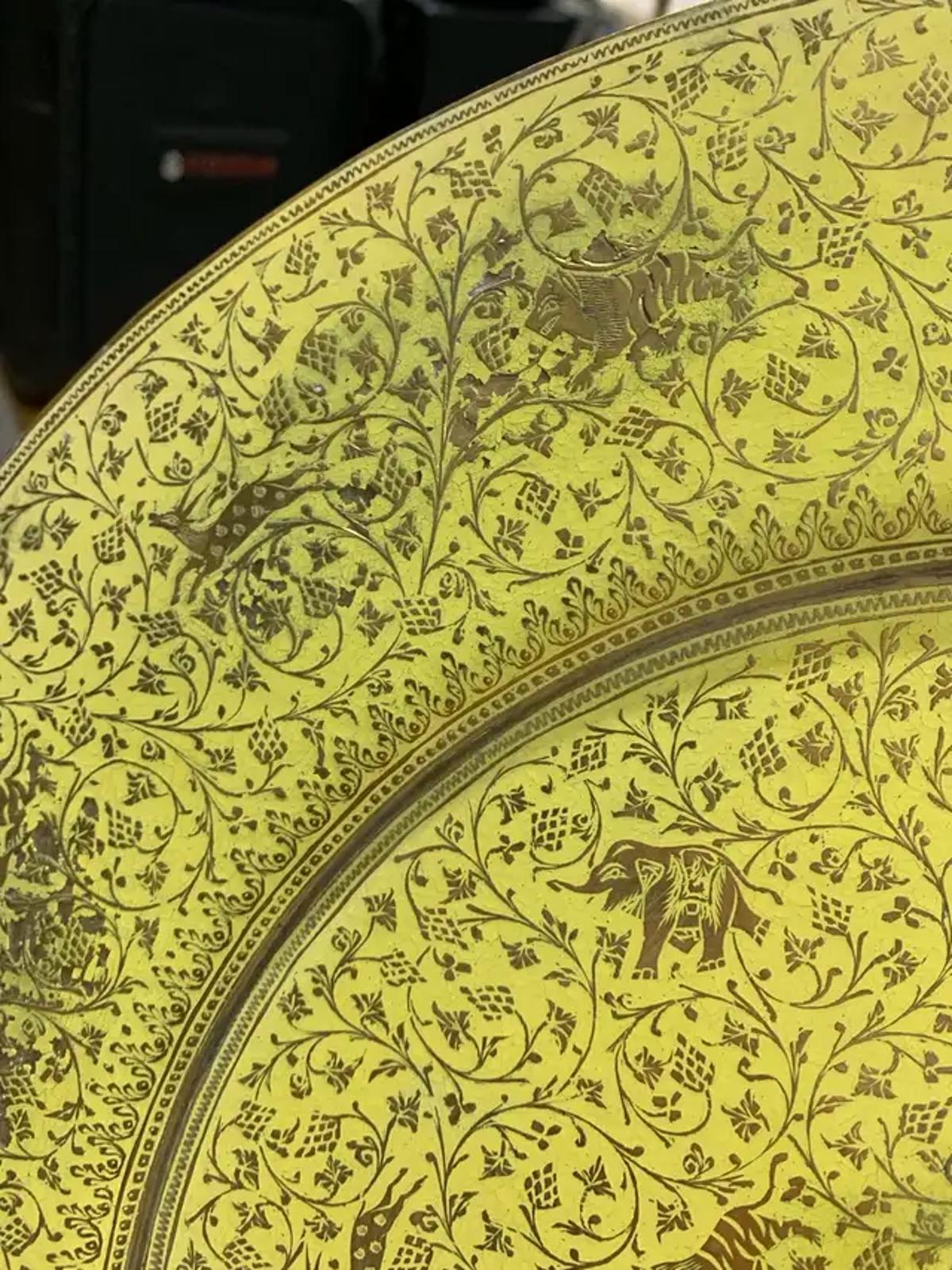 Yellow and Gold Decorative Plate