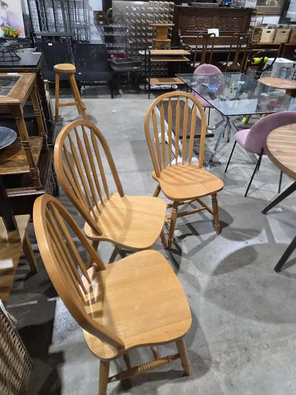 Wooden Dining Chairs - 3 Available
