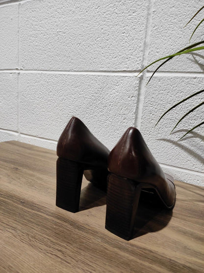 Aldo Women's Size 37 (US 6.5) High Heel Wedge Shoes Coffee Brown