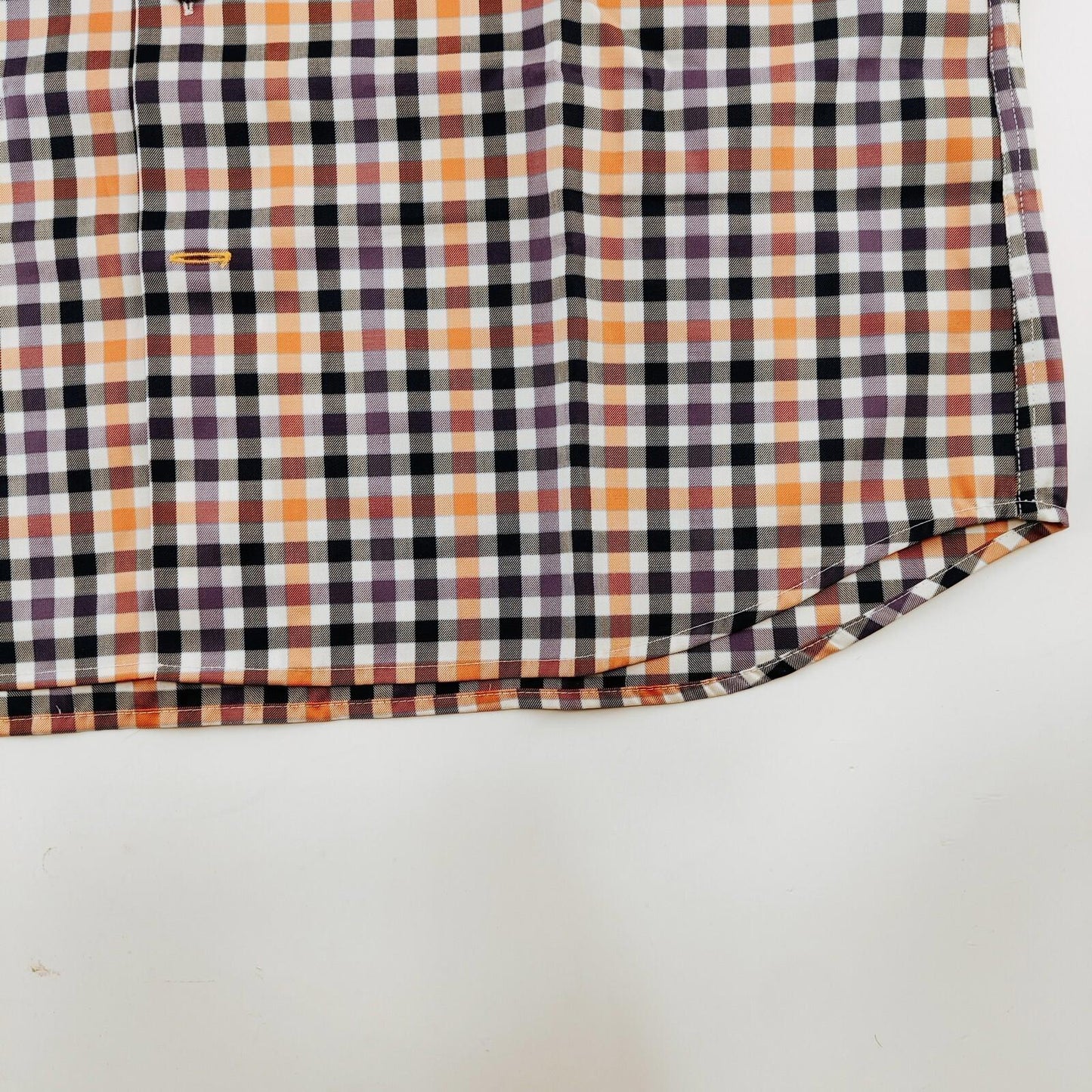 Lipson Shirtmakers Contemporary Button Down Gingham Dress Shirt Men's Size M