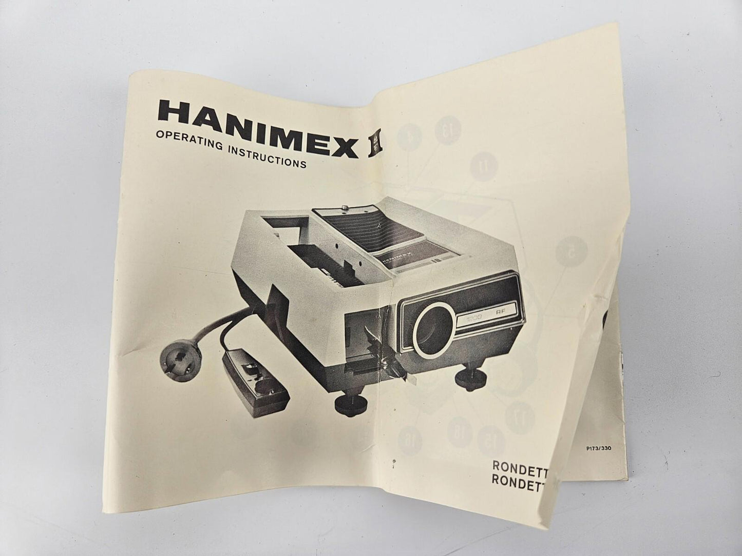 Hanimex Rondette 1200 RF 35MM Slide Projector *Parts*