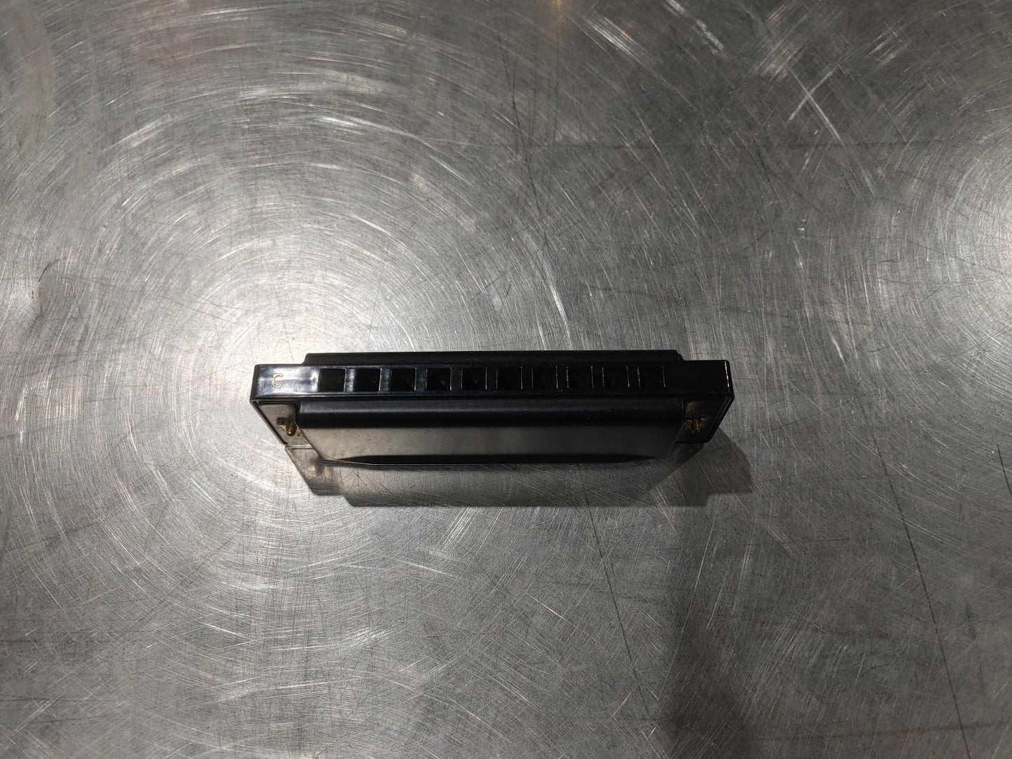 Good Condition Movember Foundation Metal Harmonica Black Tested Working