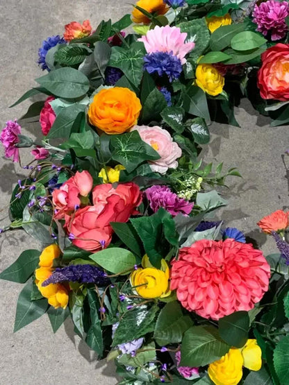 Large Artificial Floral Wreath