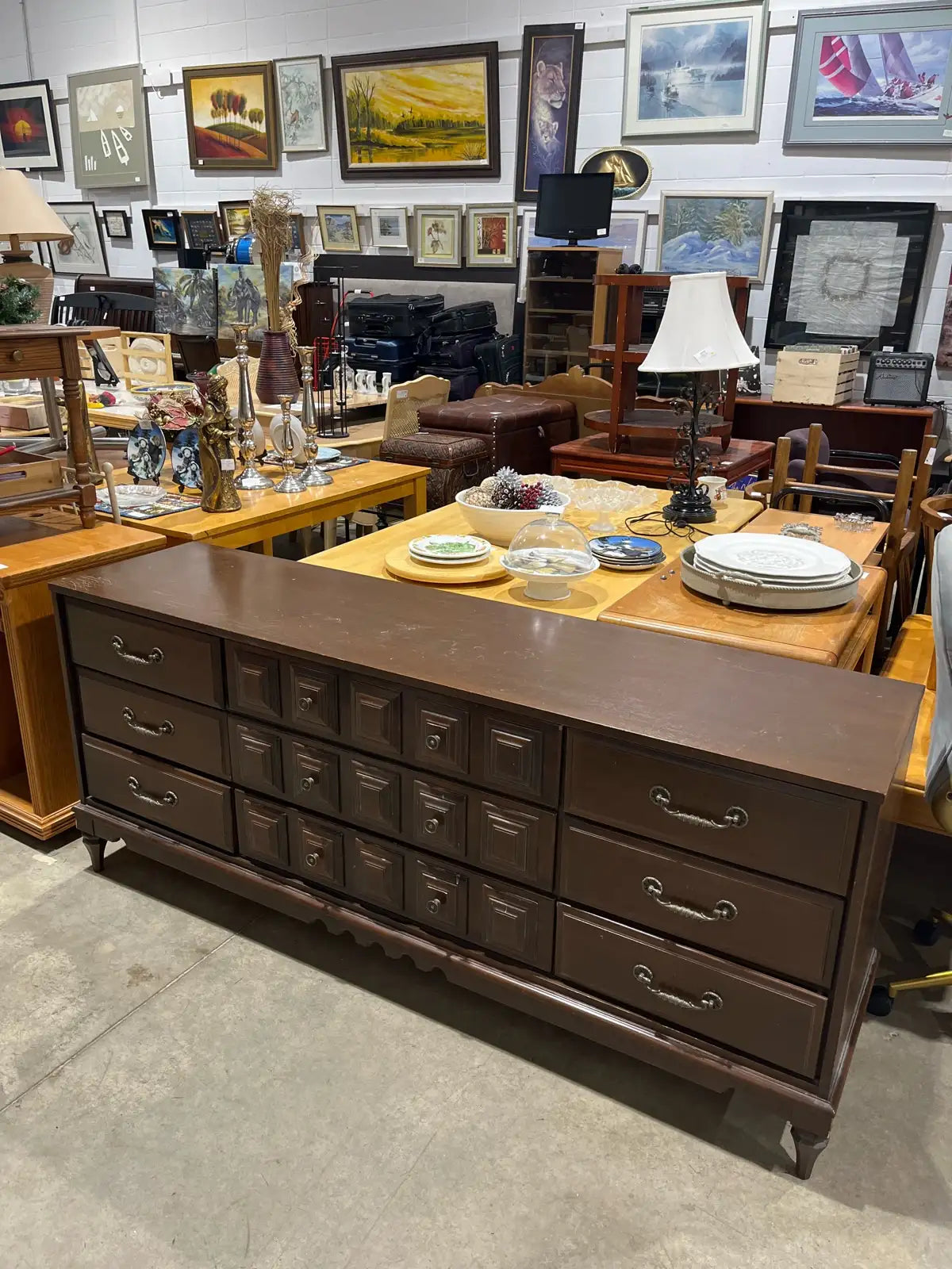 Brown Wood Dresser