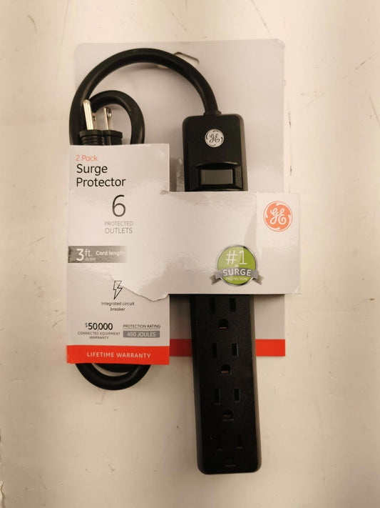 Jasco Surge Protector 6 Protected Outlets, 3ft Cord Length