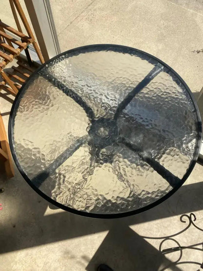32" Black Outdoor Round Patio Bistro Table
