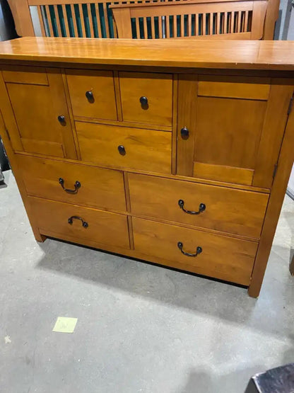 Solid Wood Bedroom Dresser with Mirror