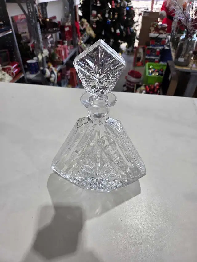 Crystal Glass Decanter - 11"