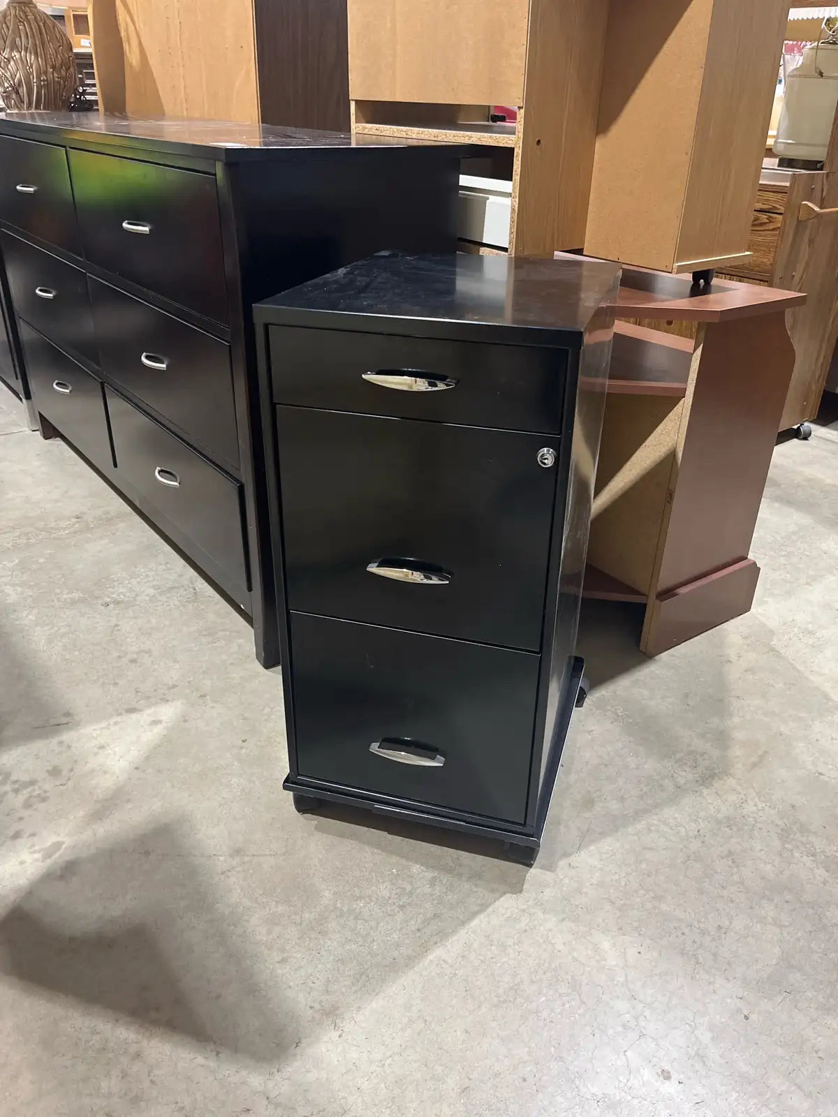Black metal Filing Cabinet